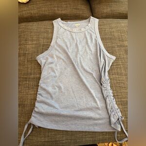 SO Light Blue Tank Top with Side Ruching